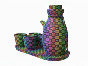 Japanese Ceramic Sake Set 03 Model 3D