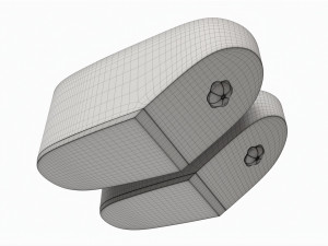 Japanese Geta Wooden Sandals 01 Model 3D