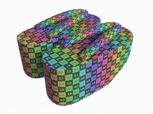 Japanese Geta Wooden Sandals 01 Model 3D