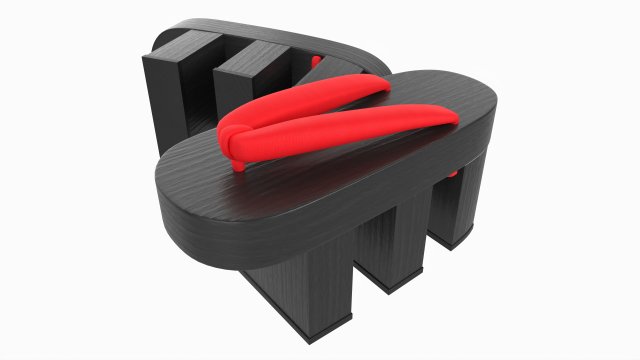Japanese Geta Wooden Sandals 02 Modelo 3D .c4d .max .obj .3ds .fbx .stl .blend 