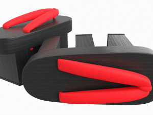 Japanese Geta Wooden Sandals 02 Modelo 3D