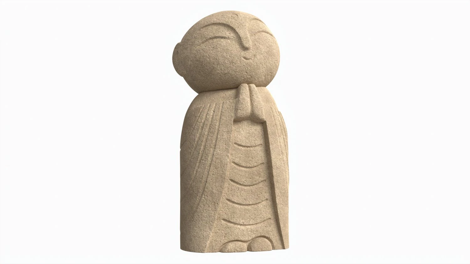 Japanese Jizo Figurine 3D Model .c4d .max .obj .3ds .fbx .stl .blend 