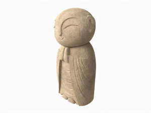Japanese Jizo Figurine 3D Model