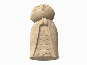 Japanese Jizo Figurine 3D Model