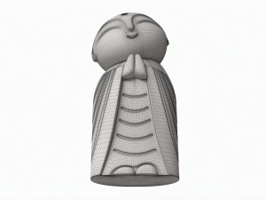 Japanese Jizo Figurine Modelo 3D