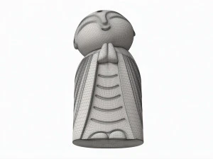 Japanese Jizo Figurine 3D Model