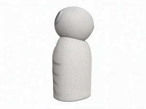 Japanese Jizo Figurine 3D Model
