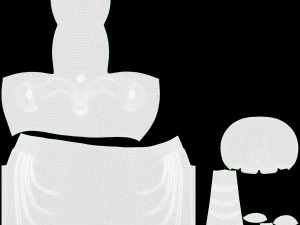 Japanese Jizo Figurine 3D Model