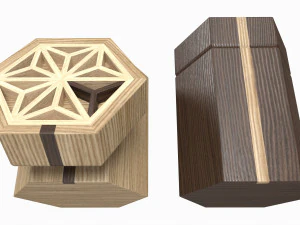Japanese Kumiko Tea Box 3D Model