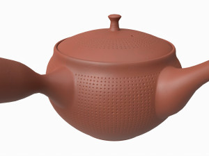 Japanese Kyusu Ceramic Teapot 01 3D 모델