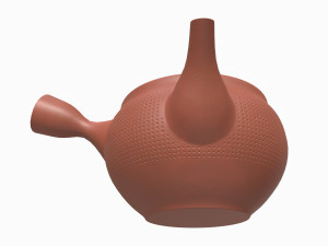 Japanese Kyusu Ceramic Teapot 01 3D 모델