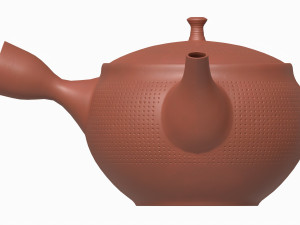 Japanese Kyusu Ceramic Teapot 01 3D 모델