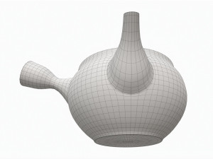 Japanese Kyusu Ceramic Teapot 01 3D 모델