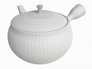 Japanese Kyusu Ceramic Teapot 01 3D 모델