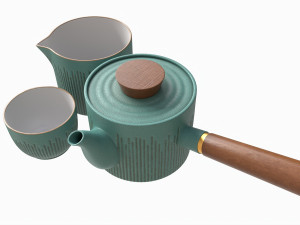 Japanese Kyusu Ceramic Teapot 02 Modelo 3D