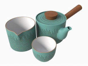 Japanese Kyusu Ceramic Teapot 02 Modelo 3D