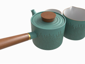 Japanese Kyusu Ceramic Teapot 02 Modelo 3D