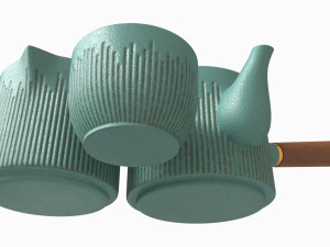 Japanese Kyusu Ceramic Teapot 02 Modelo 3D
