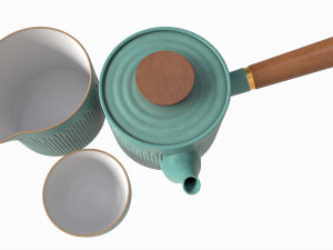 Japanese Kyusu Ceramic Teapot 02 Modelo 3D