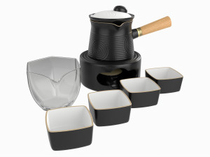 Japanese Kyusu Tea Set with Warmer 02 3D मॉडल