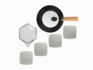 Japanese Kyusu Tea Set with Warmer 02 Model 3D