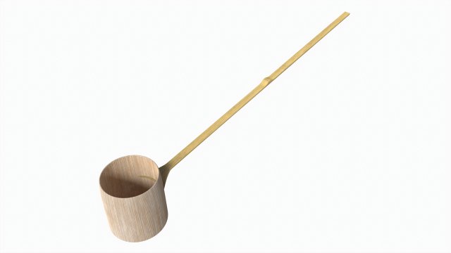 Japanese Ladle for Tea Ceremony Modello 3D .c4d .max .obj .3ds .fbx .stl .blend 