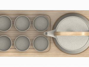 Japanese Minimalist Ceramic Tea Set 3D Model