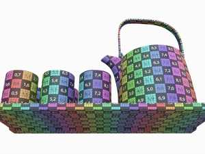 Japanese Minimalist Ceramic Tea Set 3D Model