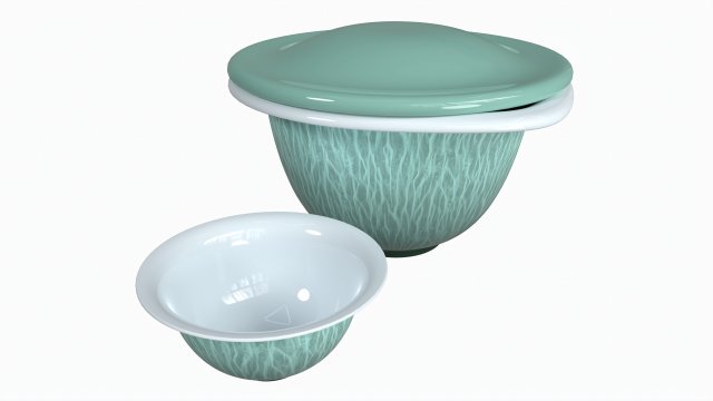 Japanese Mino-yaki Tea Set 3D Model .c4d .max .obj .3ds .fbx .stl .blend 