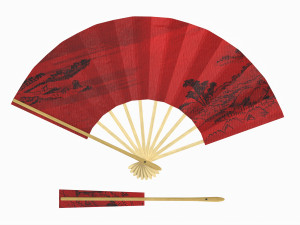 Japanese Ogi Fan for Dancing Modèle 3D