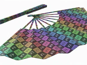 Japanese Ogi Fan for Dancing 3D Model