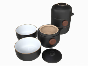 Japanese Travel Kungfu Tea Set 3D मॉडल