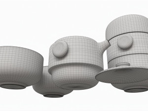 Japanese Travel Kungfu Tea Set Model 3D