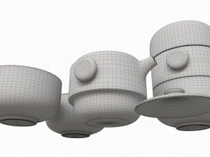 Japanese Travel Kungfu Tea Set 3D Model