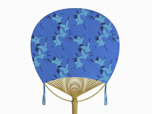 Japanese Uchiwa Hand Fan 01 Modelo 3D