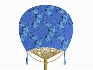Japanese Uchiwa Hand Fan 01 3D Model