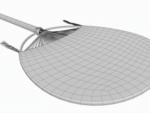 Japanese Uchiwa Hand Fan 01 Modelo 3D