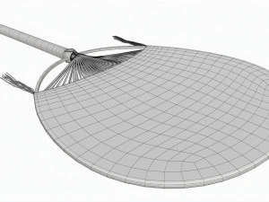 Japanese Uchiwa Hand Fan 01 3D Model