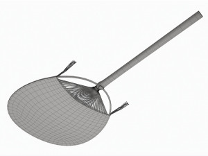 Japanese Uchiwa Hand Fan 01 Modelo 3D