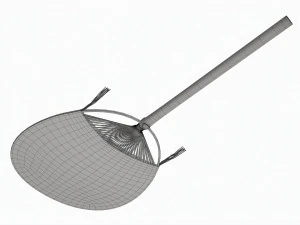 Japanese Uchiwa Hand Fan 01 3D Model