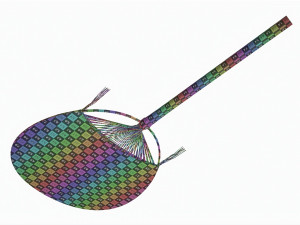 Japanese Uchiwa Hand Fan 01 Modelo 3D