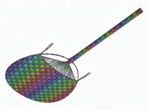 Japanese Uchiwa Hand Fan 01 3D Model