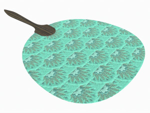 Japanese Uchiwa Hand Fan 02 Modelo 3D