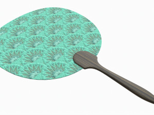 Japanese Uchiwa Hand Fan 02 Modelo 3D