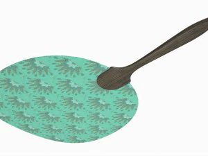 Japanese Uchiwa Hand Fan 02 3D Model