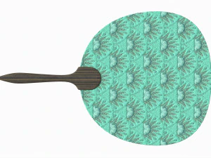 Japanese Uchiwa Hand Fan 02 3D Model
