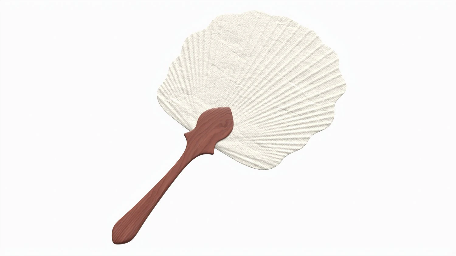 Japanese Hand Fan Uchiwa 03 3D Model .c4d .max .obj .3ds .fbx .stl .blend 