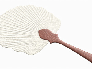 Japanese Hand Fan Uchiwa 03 3D Model