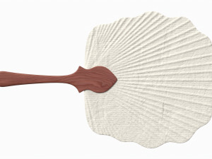 Japanese Hand Fan Uchiwa 03 3D Model