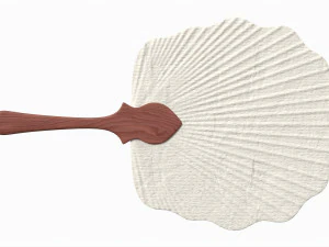 Japanese Hand Fan Uchiwa 03 3D Model